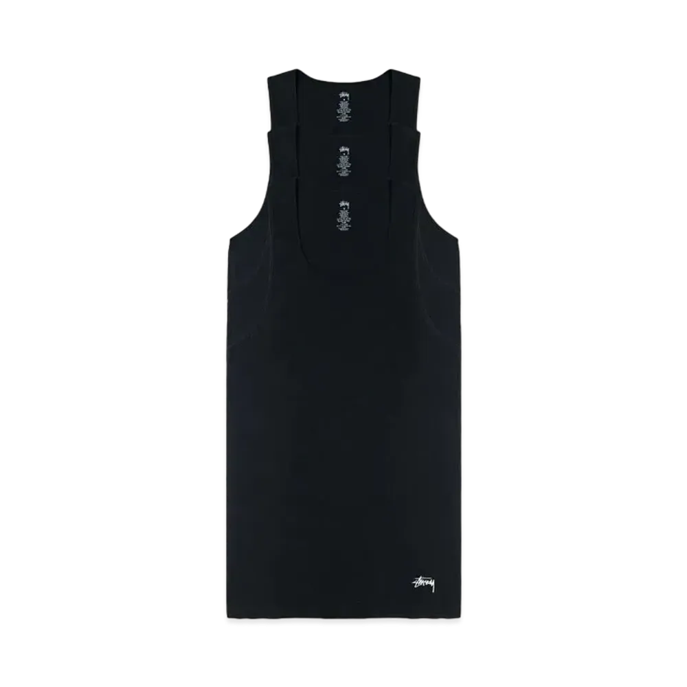 Stussy Tank Undershirt 3 Pack "Black" (FA24)