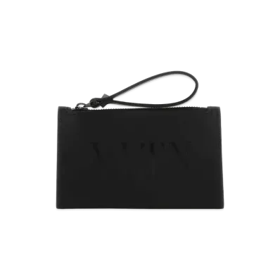 Valentino Leather Card Holder "Black"
