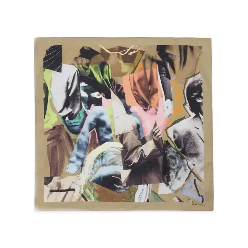 Paul Smith Life Drawing Collage Bandana "Beige"