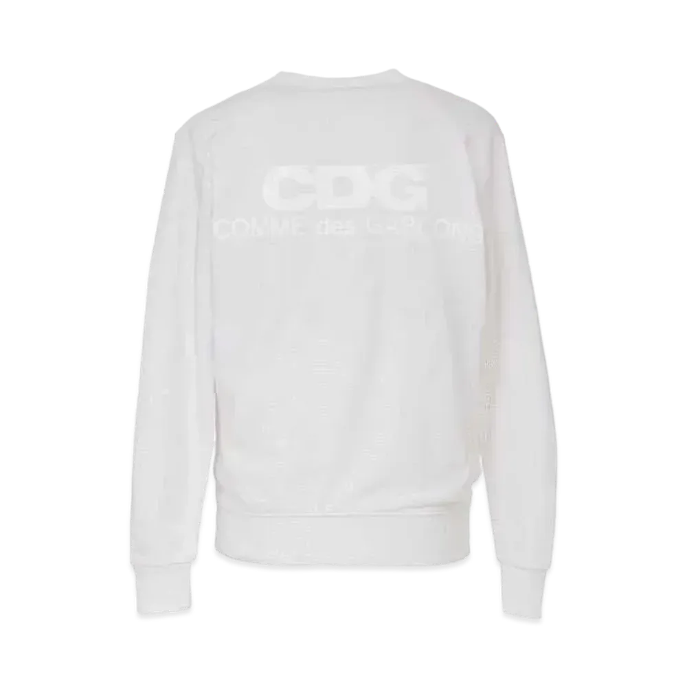 Comme des Garçons MONOCHROME CREW NECK SWEATSHIRT "White"