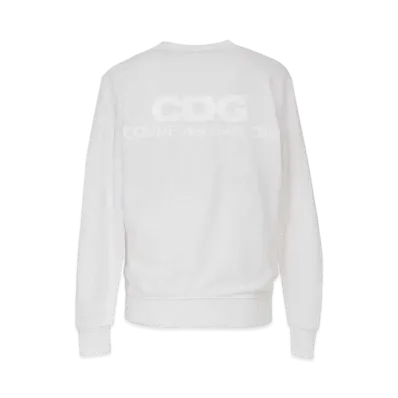 Comme des Garçons MONOCHROME CREW NECK SWEATSHIRT "White"