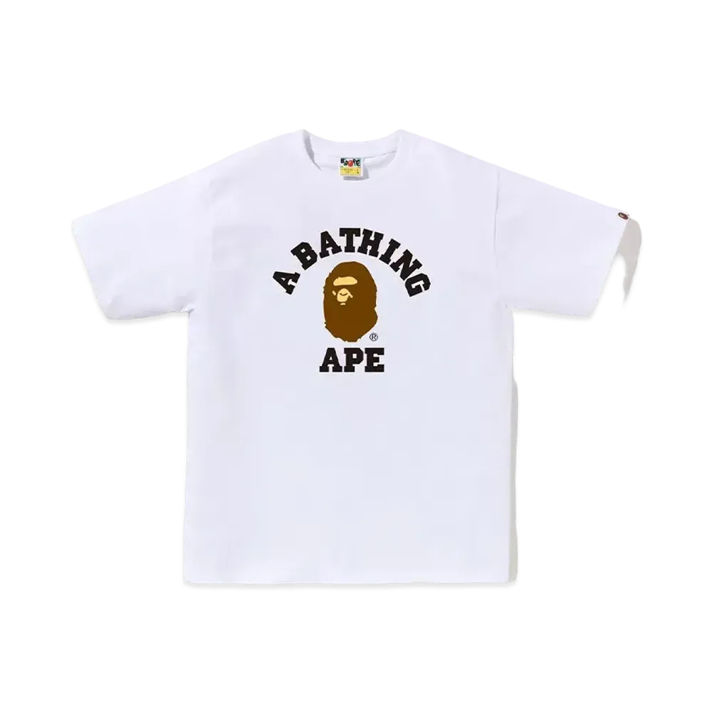 A BATHING APE College Tee "White"