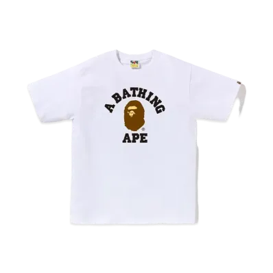 A BATHING APE College Tee "White"