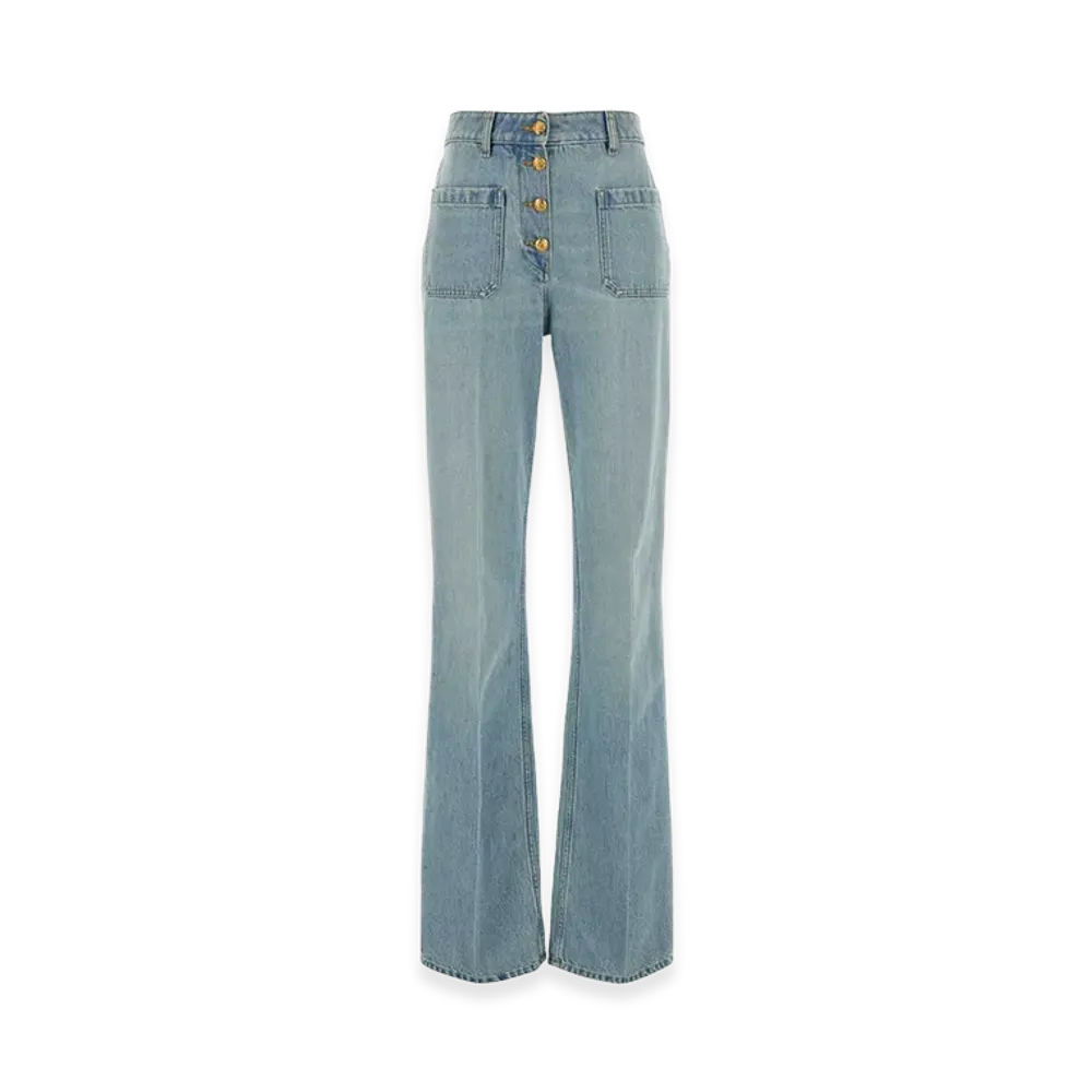 Valentino Women's Straight-Leg Jeans "Light Blue"