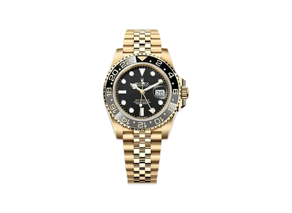 ロレックス GMTマスターⅡ オイスター 40mm "ブラック/イエローゴールド" 126718GRNR