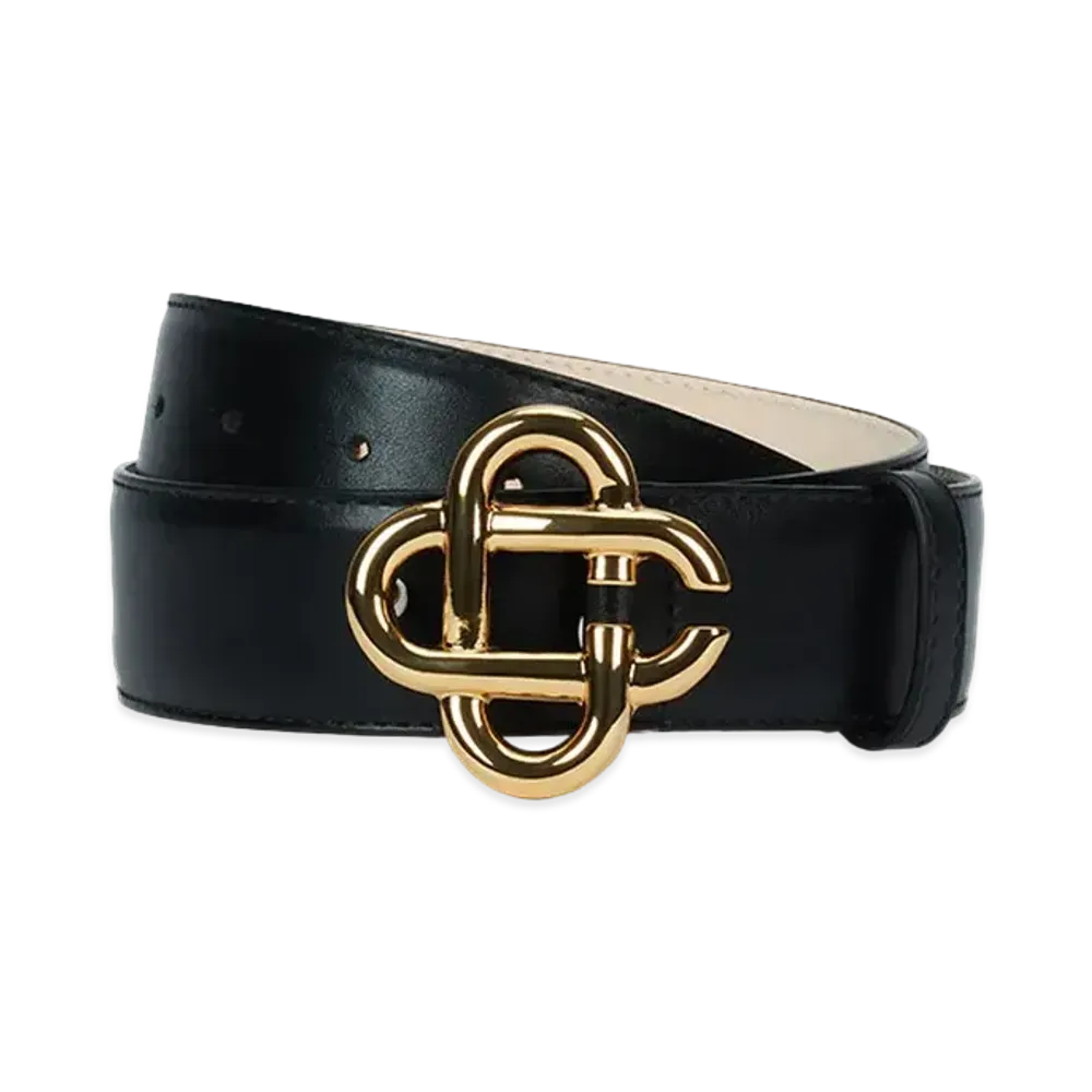 Casablanca Mens Black CC Logo Buckle Belt "Black"