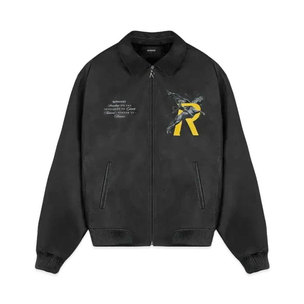 REPRESENT Giants Leather Jacket "Black"