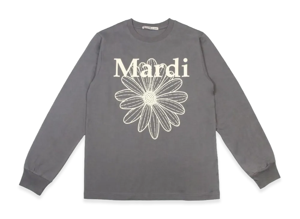 Mardi Mercredi T-Shirt Long Sleeve Flowermardi "Charcoal Cream"