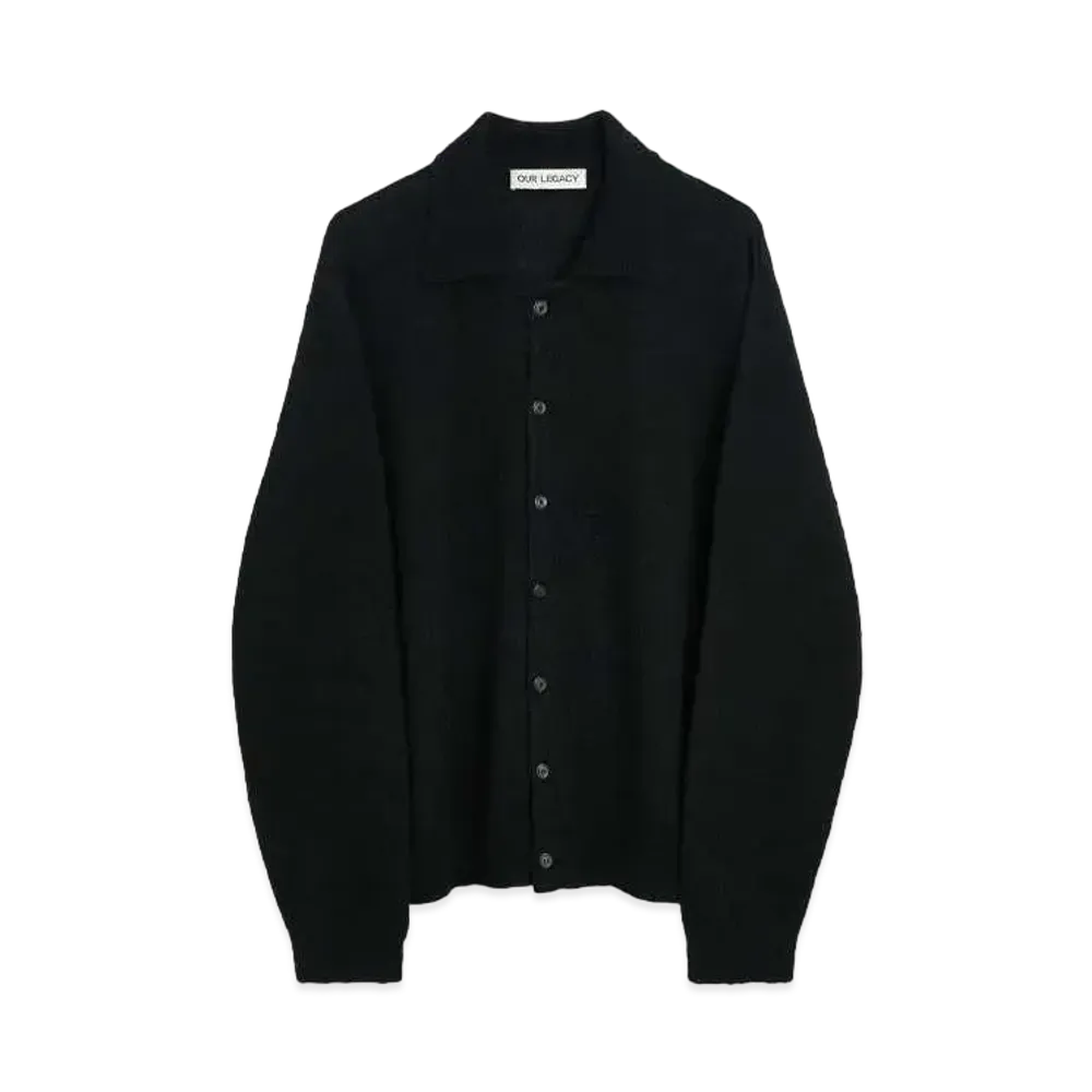 OUR LEGACY Evening Polo Fuzzy Alpaca "Black"