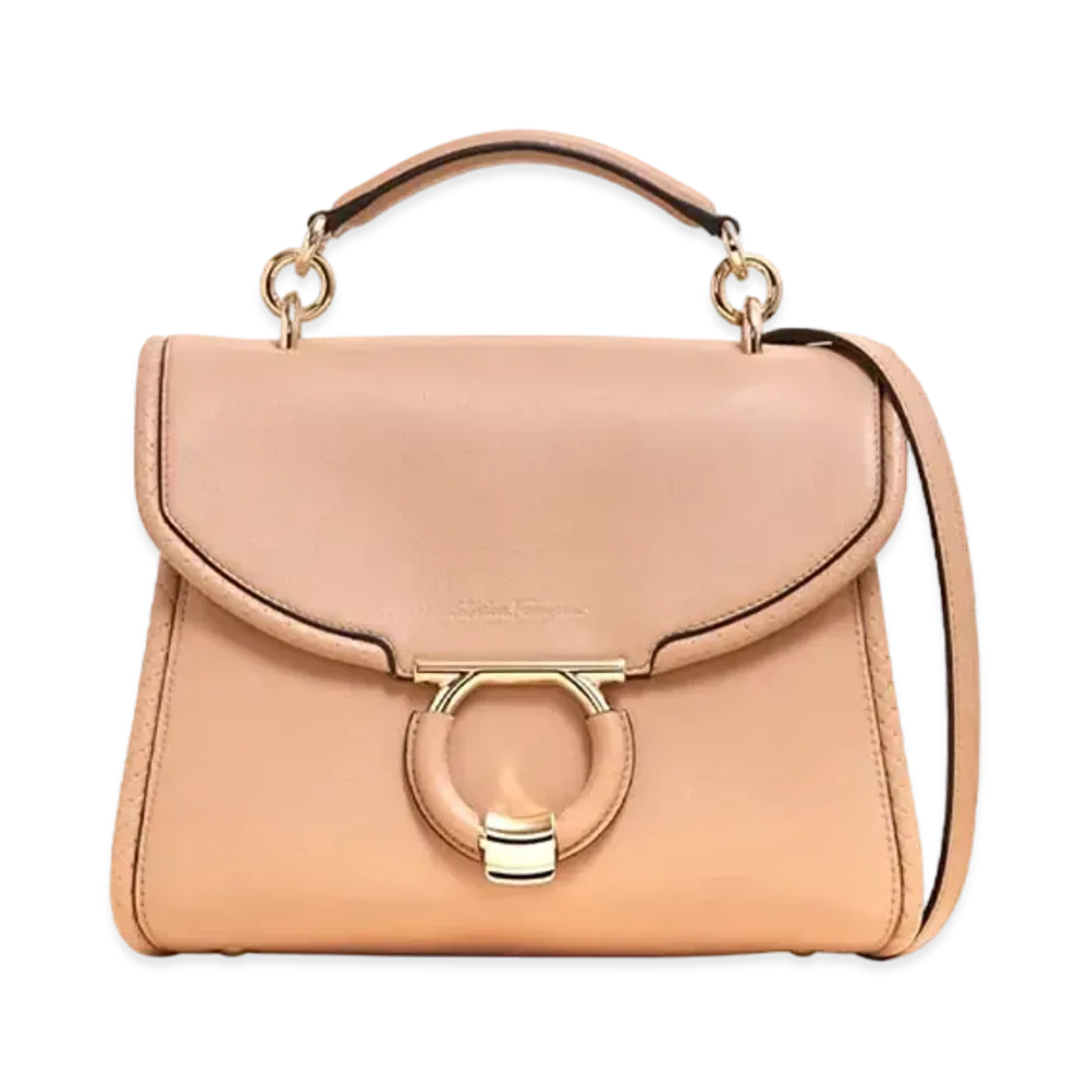 Salvatore Ferragamo Top Handle "Cashew"