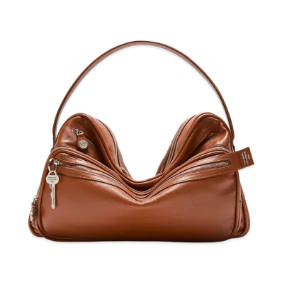 Acne Studios Camero Shoulder Bag "Cognac Brown"
