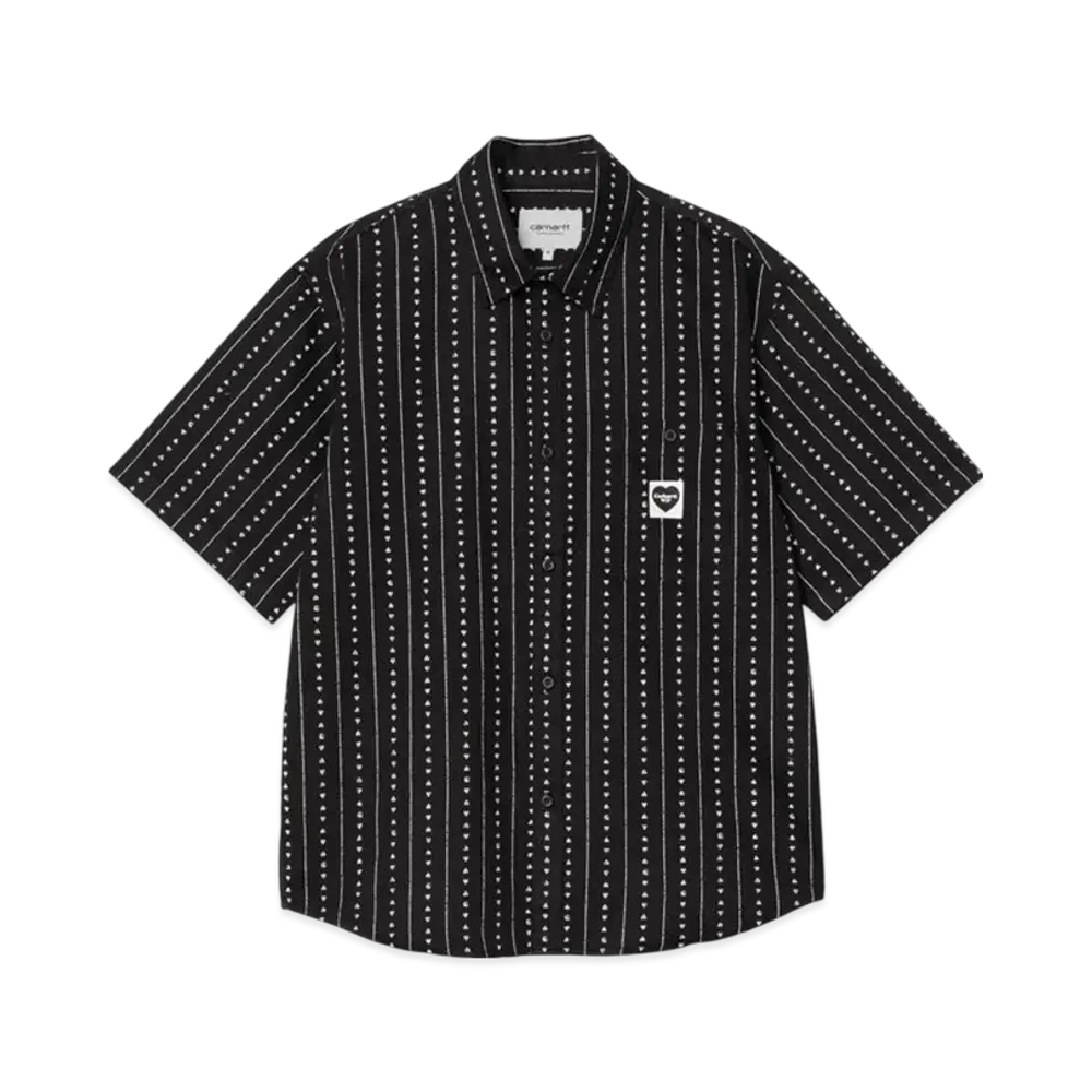 Carhartt WIP S/S Drewe Shirt "Heart C Pinstripe Black/Natural"