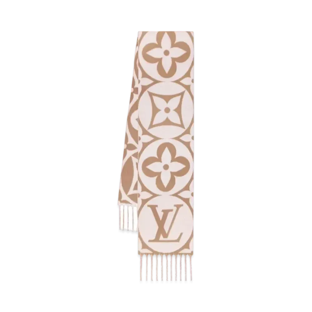 Louis Vuitton LV Medallion Scarf "Beige Rose"