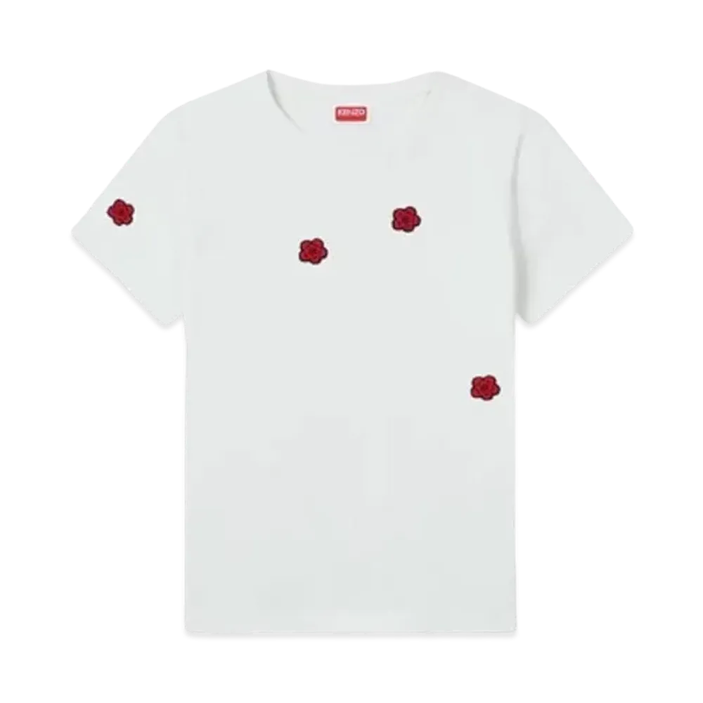 KENZO 'BOKE FLOWER' Classic Embroidery T-shirt "Off White"