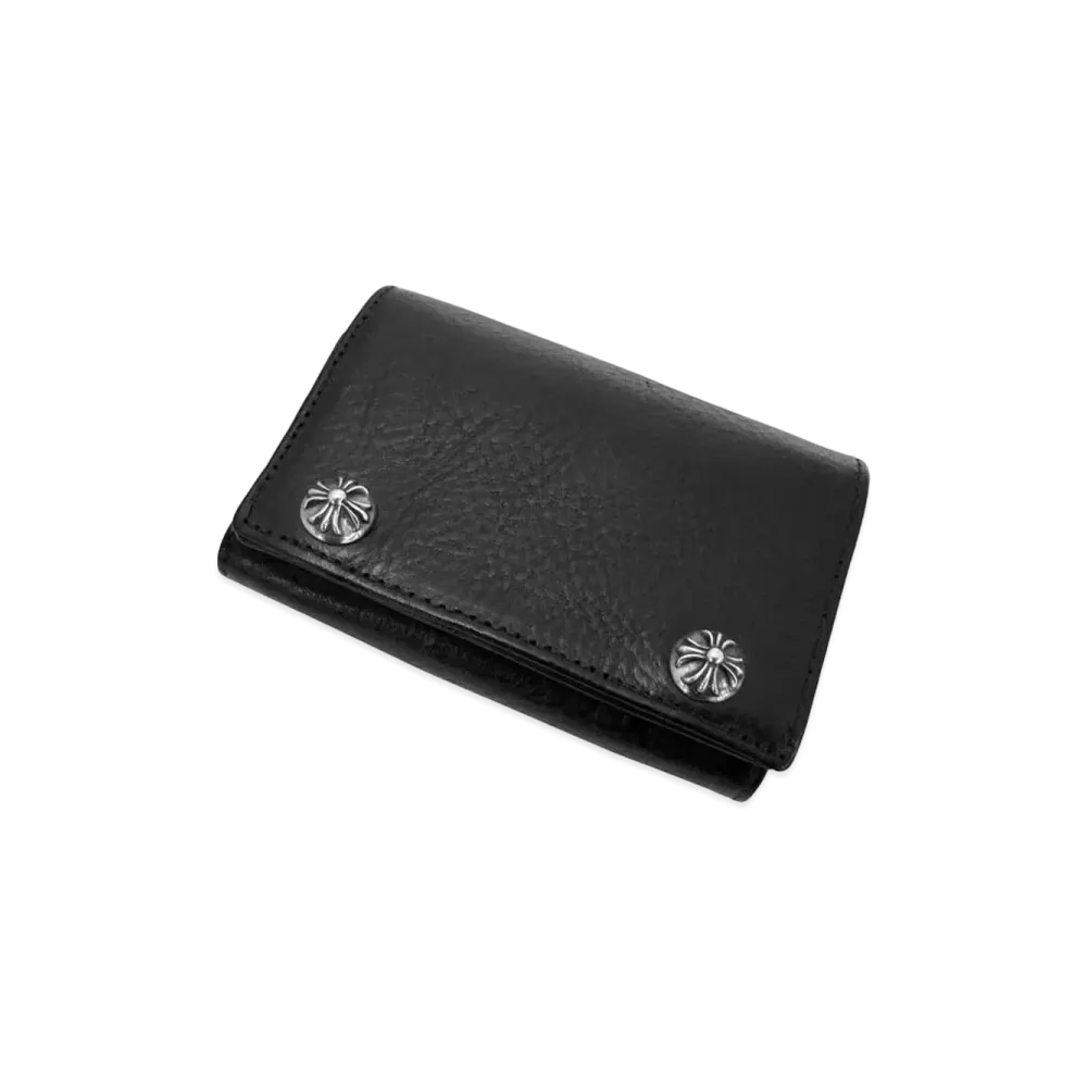 Chrome Hearts 3 Fold Leather Wallet "Black"