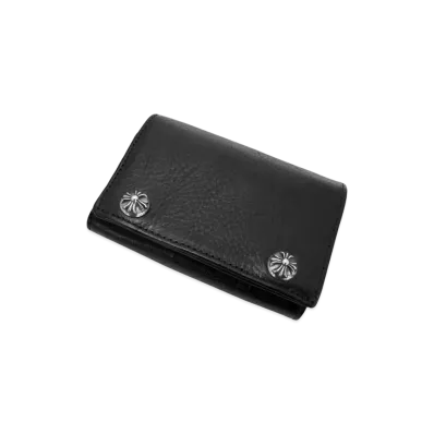 Chrome Hearts 3 Fold Leather Wallet "Black"