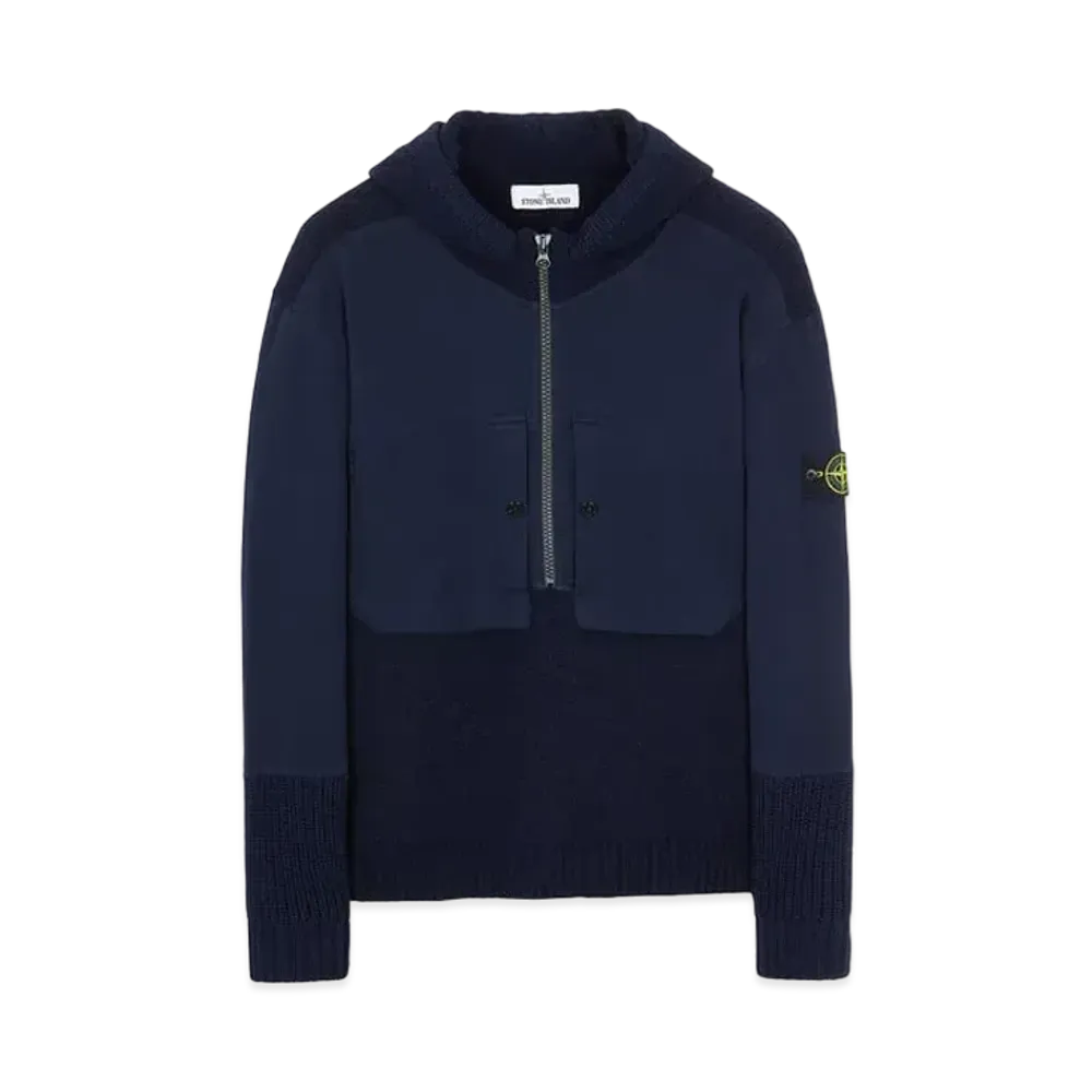 Stone Island 571B9 MIXED YARNS WITH MIXED MATERIALS "Blue"