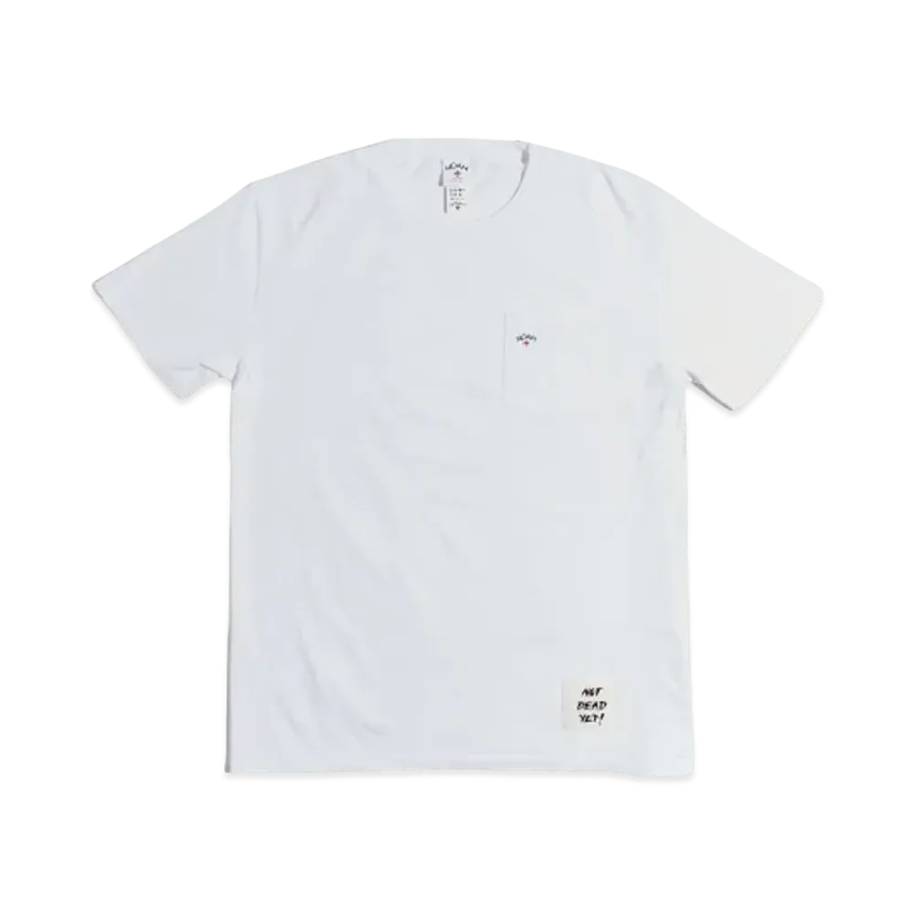 Noah Not Dead Yet! Pocket Tee "White"