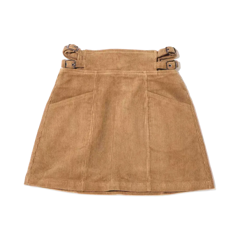 atmos pink Corduroy Side Belt Miniskirt "Brown"