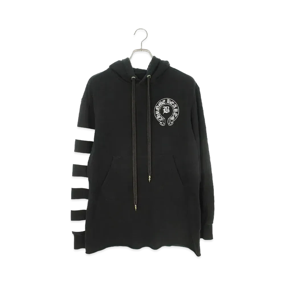 Chrome Hearts x Bella Hadid Initial Embroidery Logo Back Print Hoodie "Black"