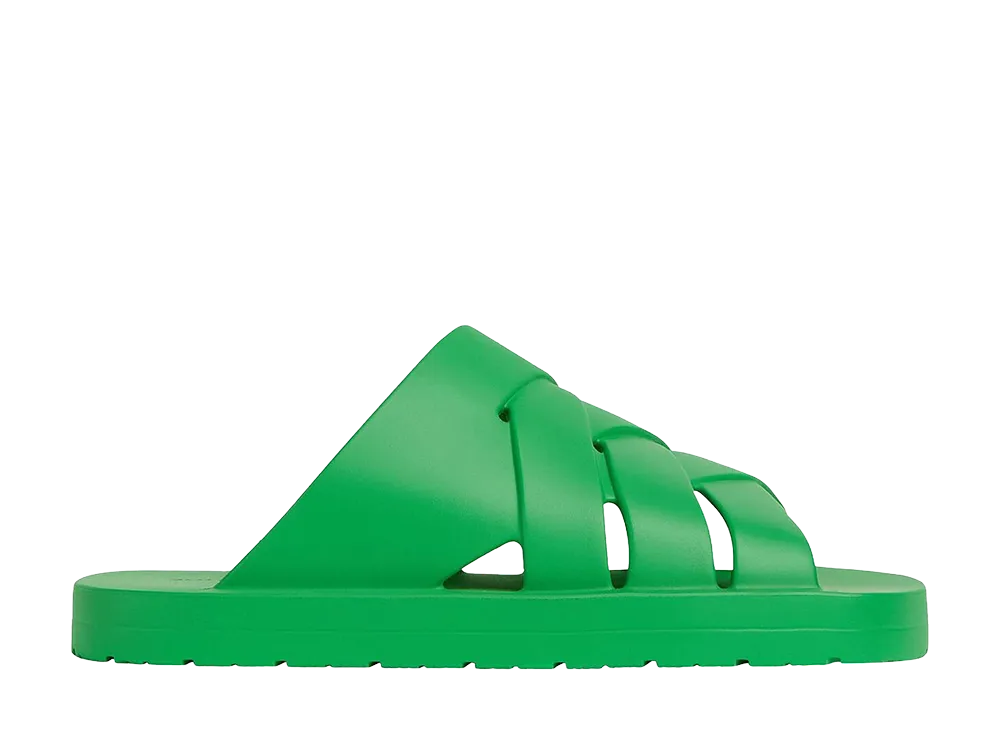 Bottega Veneta Rubber Slide Sandals "Khaki"