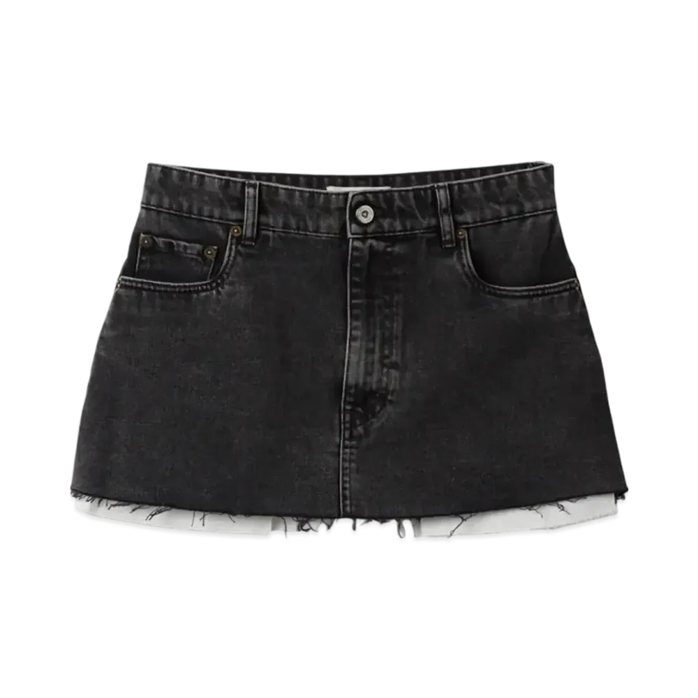 MIU MIU Denim Mini Skirt "Black"
