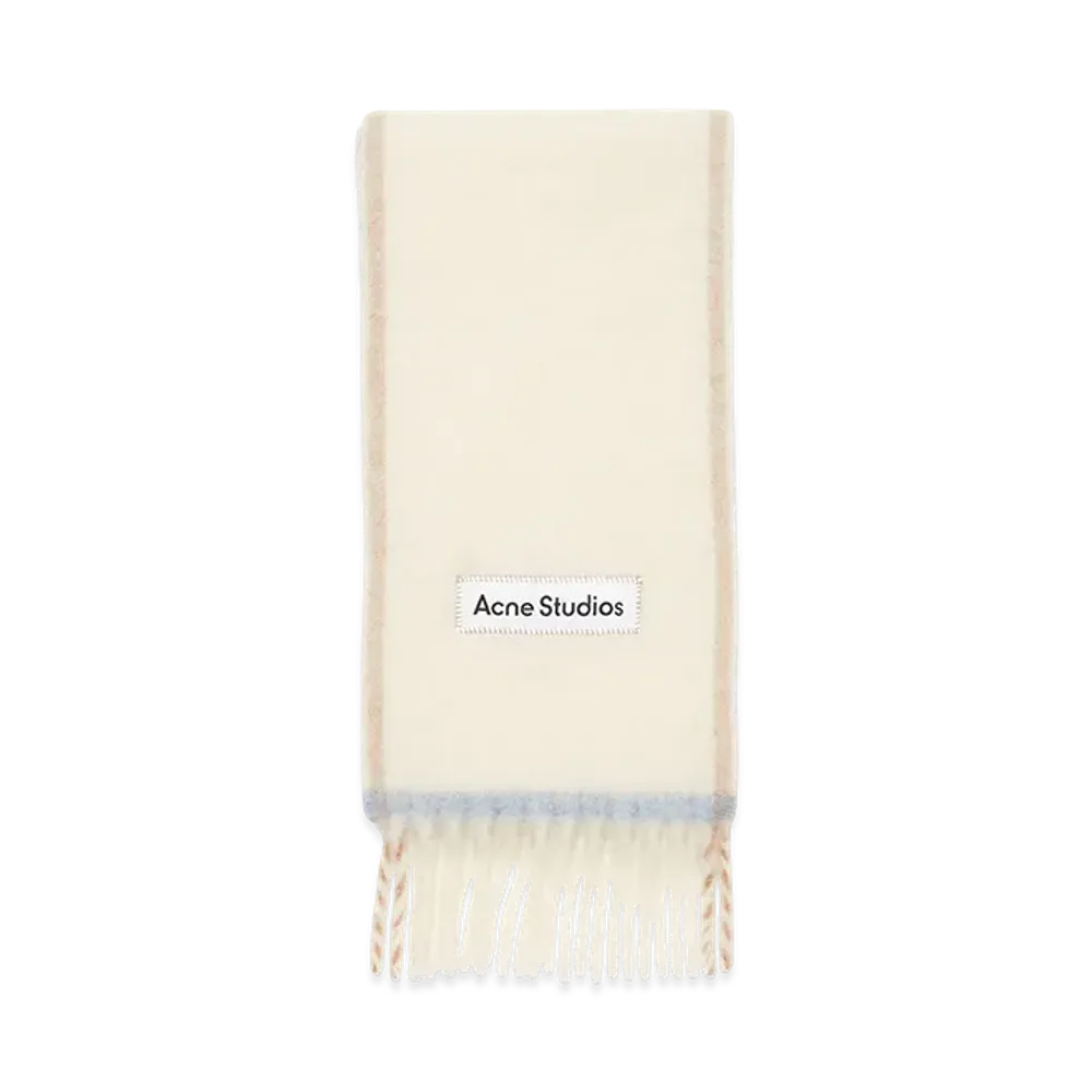 Acne Studios Fringed Wool Scarf "White"