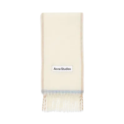 Acne Studios Fringed Wool Scarf "White"