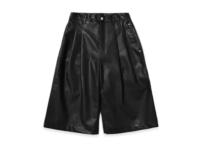 CLESSTE Synthetic Skin-Tex City Baggy Half Pants "Black"