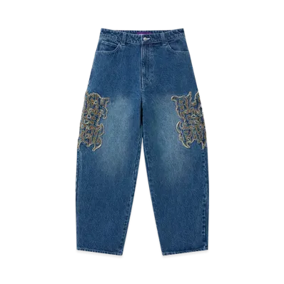 BlackEyePatch Metal Logo Extra Baggy Jeans "Indigo"