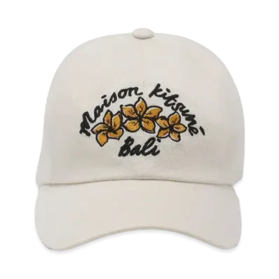 Maison Kitsune Bali Flower 6P Cap "Light Beige"