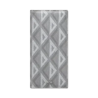 Dior Vertical Long Wallet CD Diamond Canvas "Gray"