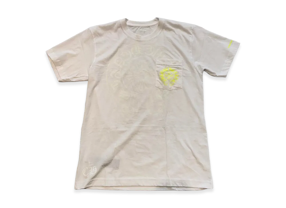 Chrome Hearts Neon Yellow Horseshoe S/S T-Shirt "White"