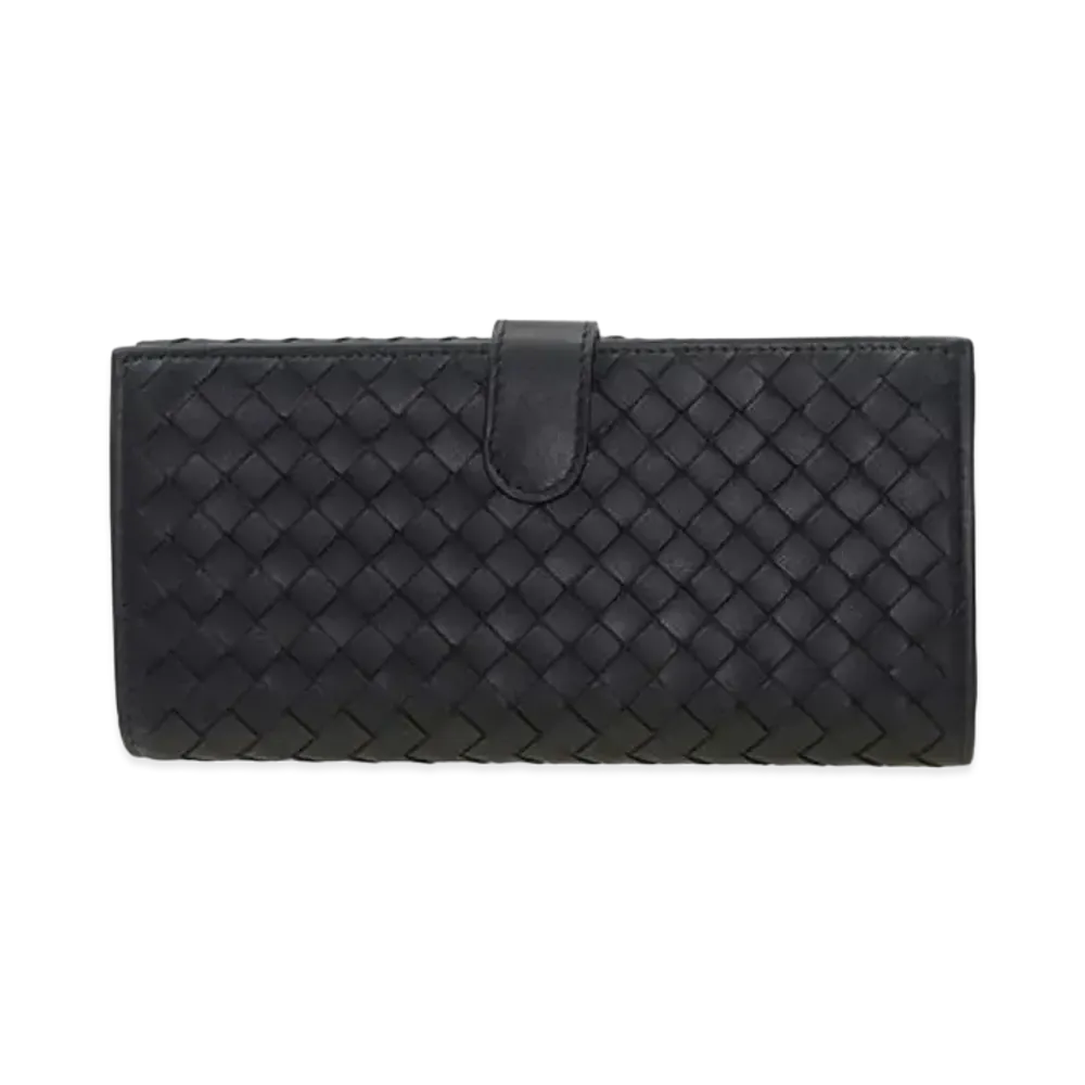 Bottega Veneta Intrecciato Lambskin Nappa Wallet "Black"