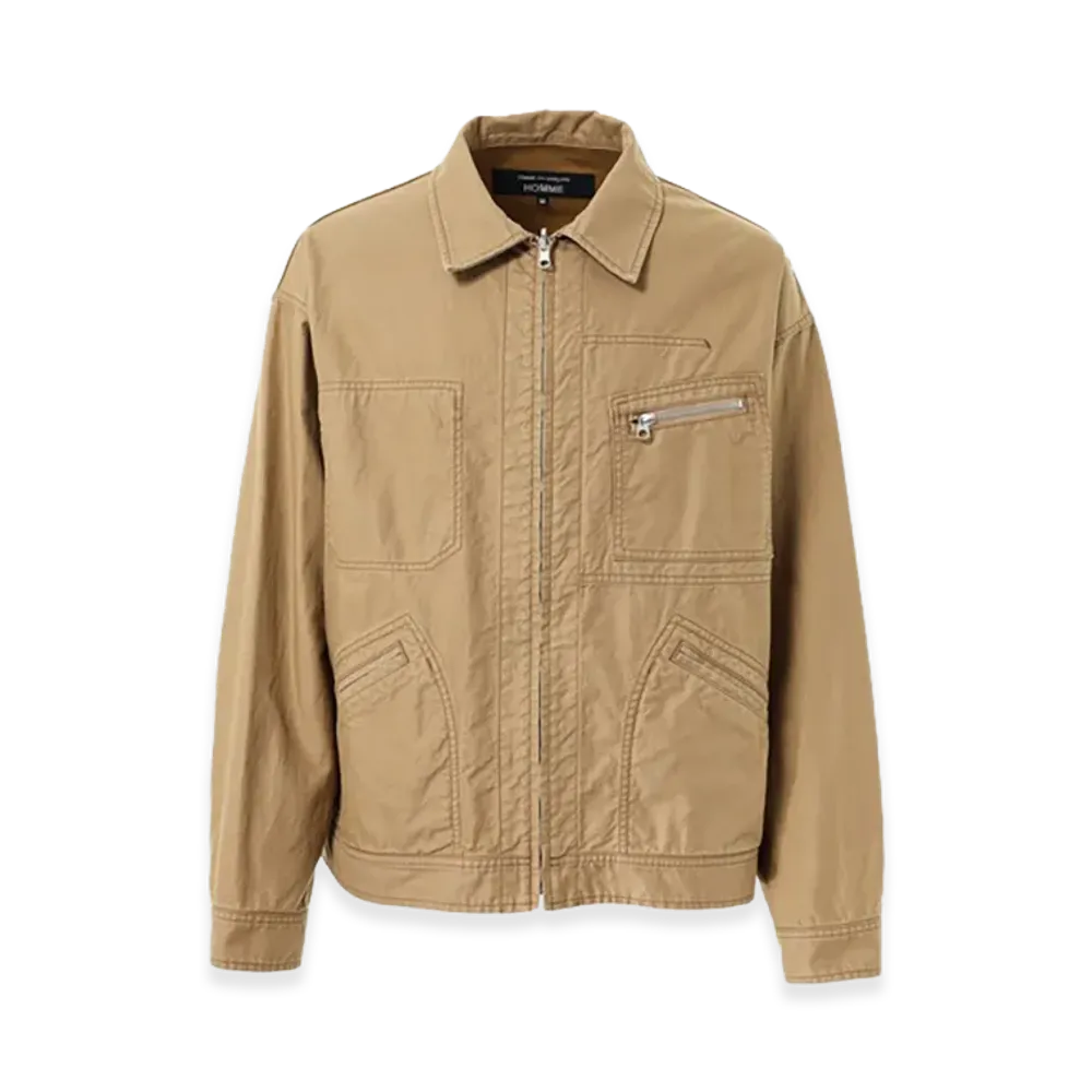 COMME des GARCONS HOMME Cotton Chino Cloth Reversible Jacket "Beige"