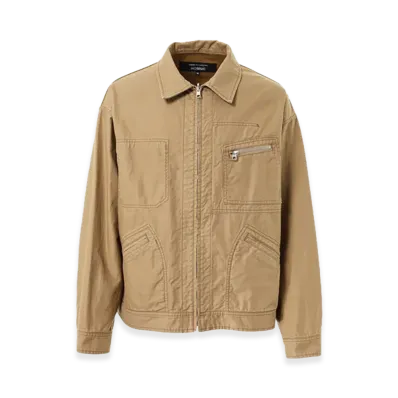 COMME des GARCONS HOMME Cotton Chino Cloth Reversible Jacket "Beige"