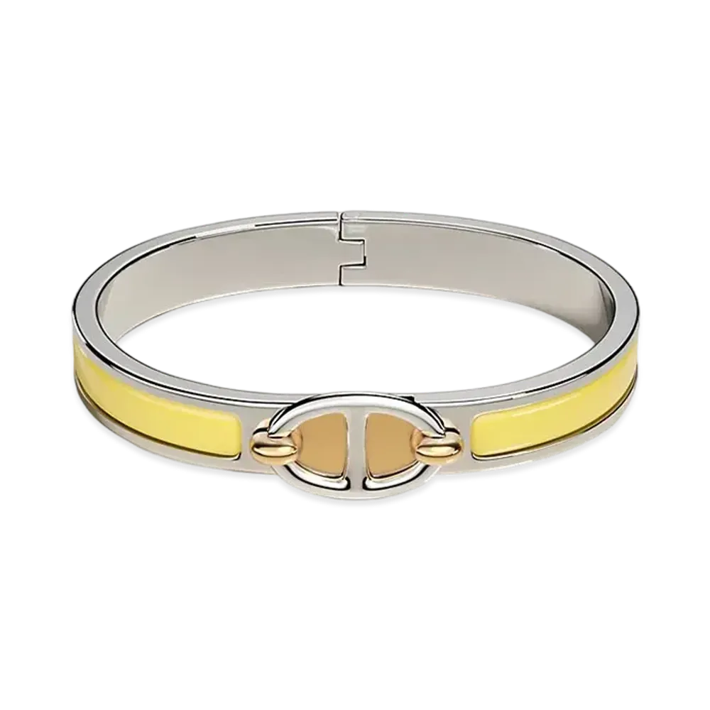 Hermes Mini Clic Chaine D'ancre Bracelet "Jaune D'or/Palladium"