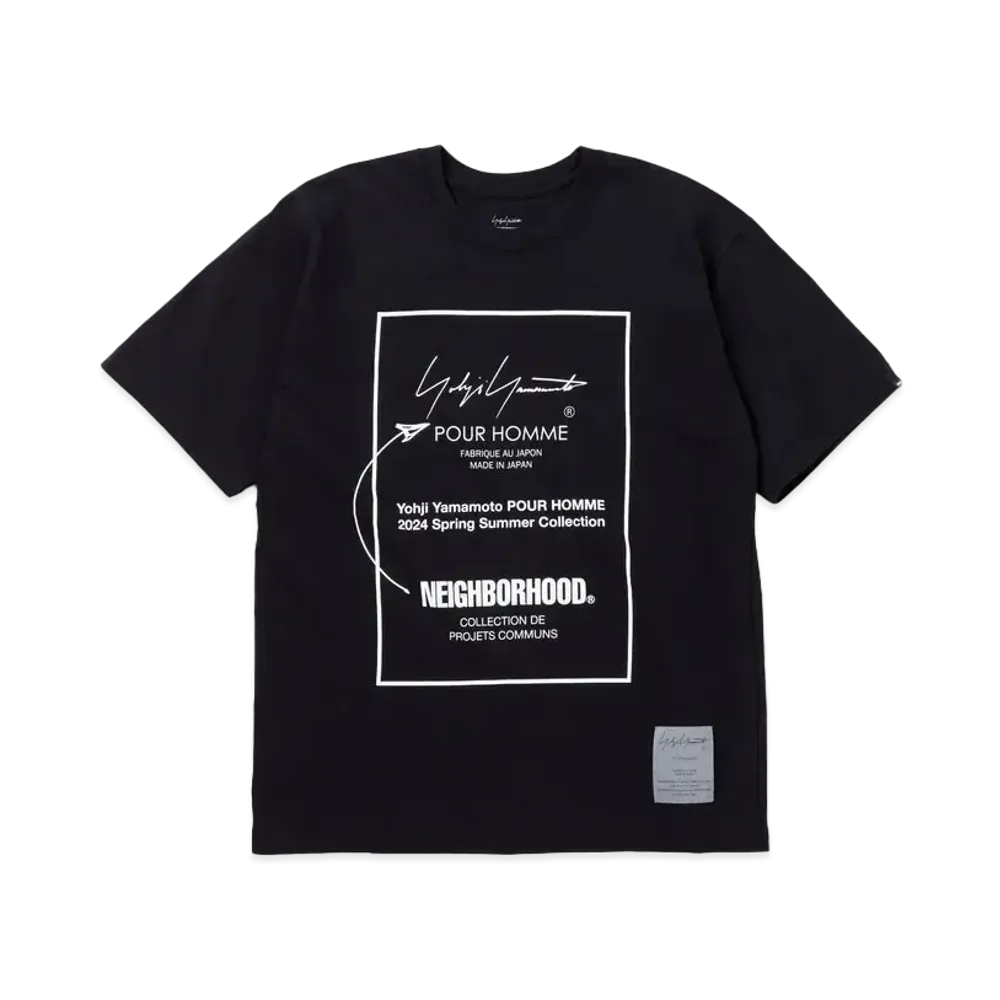NEIGHBORHOOD x YOHJI YAMAMOTO Tee SS-1 "Black"