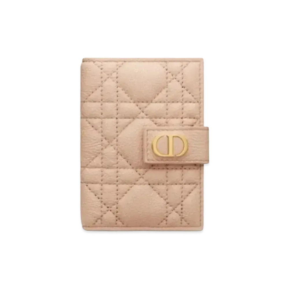 Dior Caro Straight Card Holder "Pink"