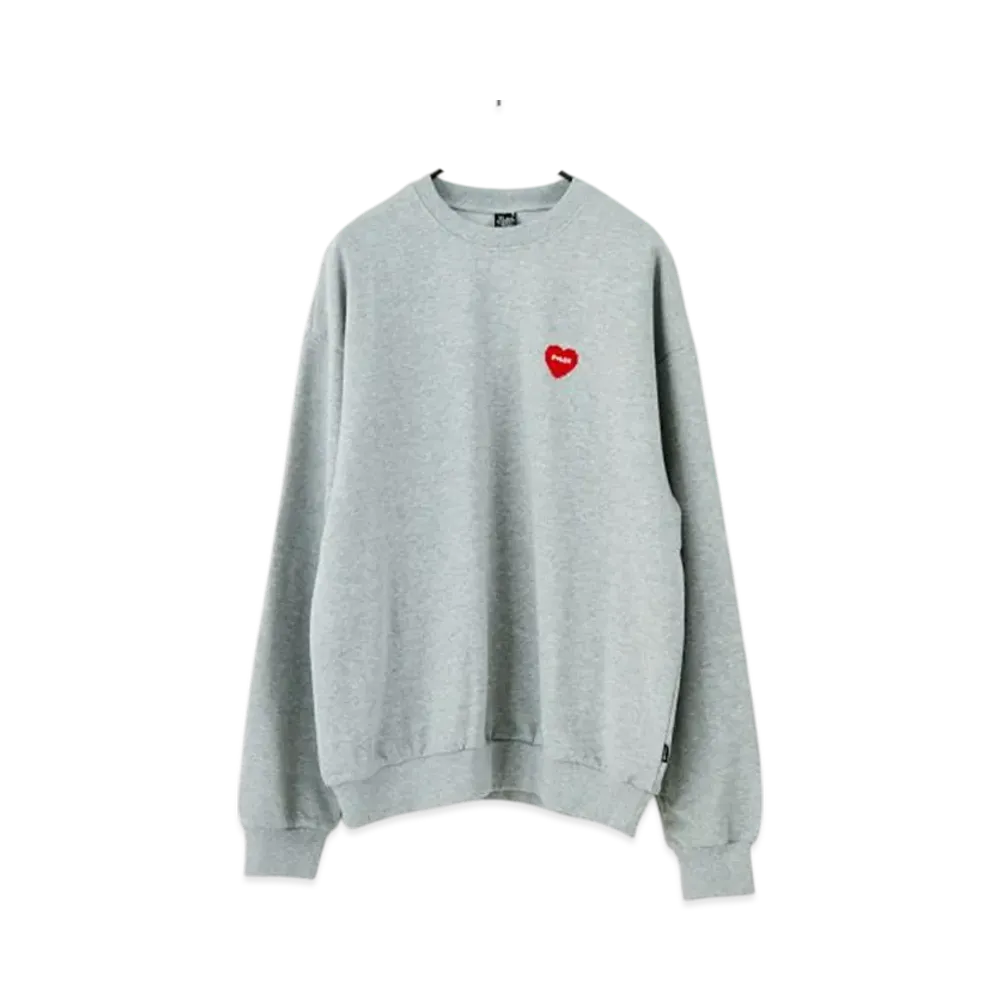 POLeR Furry Heart Crew "Heather Gray"