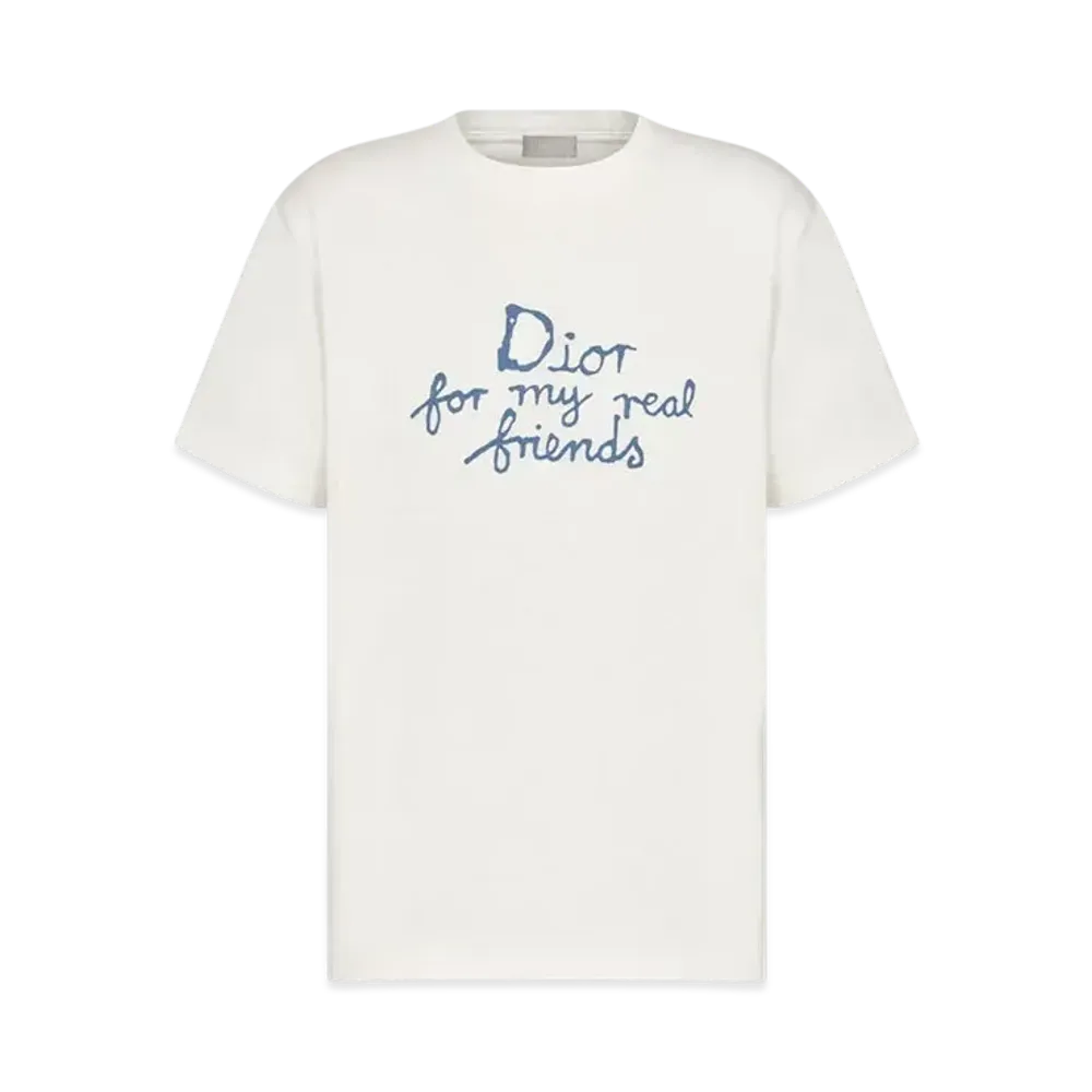 Dior Men's Dior and Hylton Nel T-Shirt, Relaxed Fit Cotton Jersey "White"