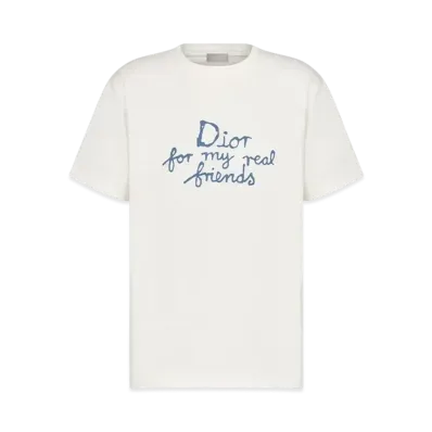 Dior Men's Dior and Hylton Nel T-Shirt, Relaxed Fit Cotton Jersey "White"