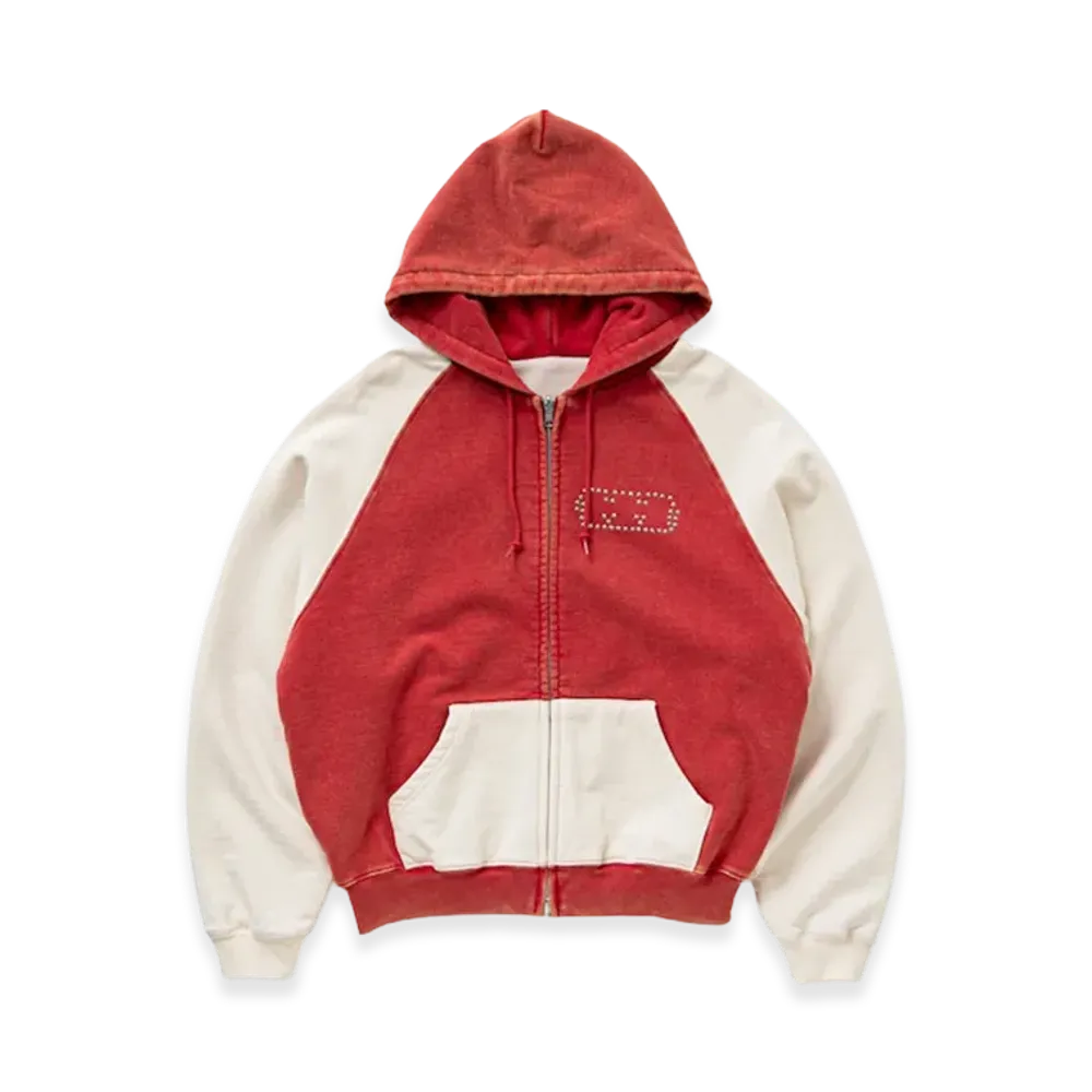 TTTMSW Fade damage zip up hoodie "Red"