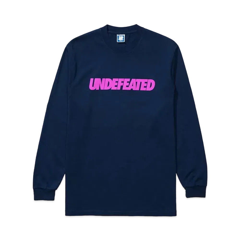 UNDEFEATED LOGO L/S TEE - 80283 "Navy"