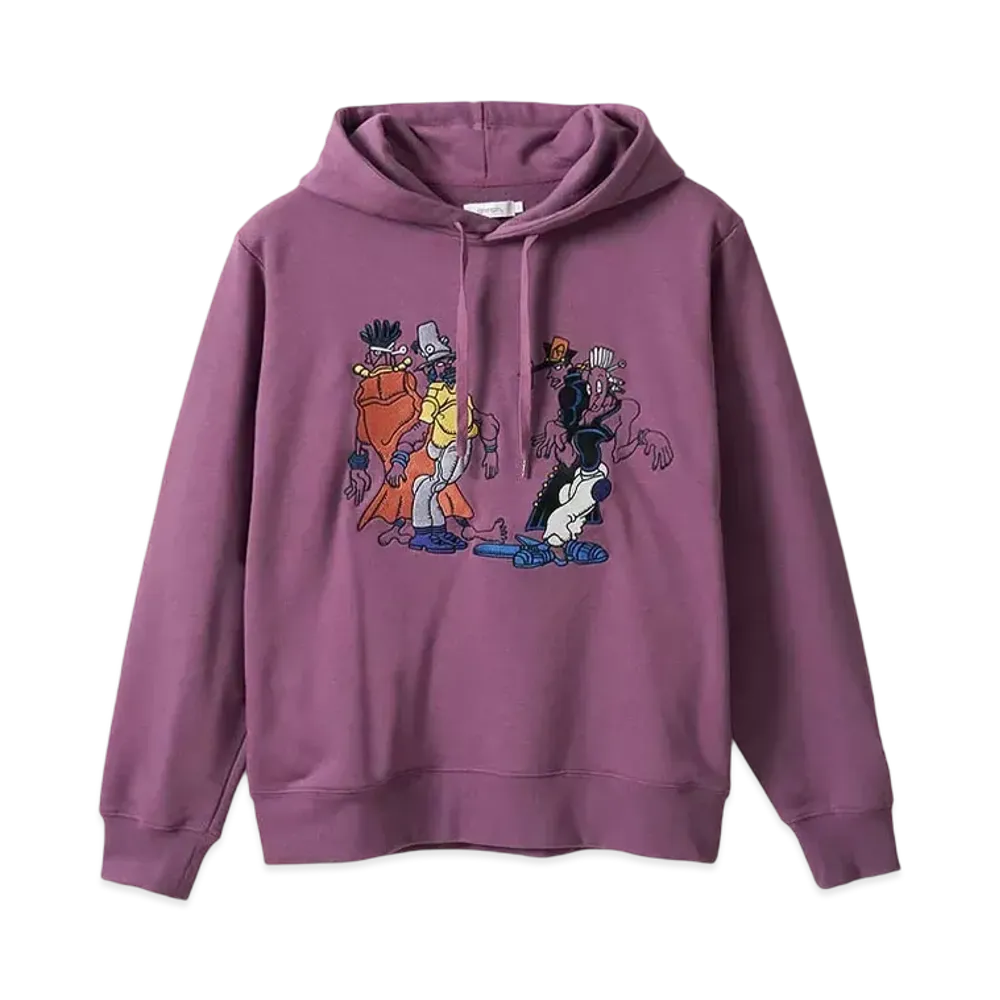 graniph x JOJO'S BIZARRE ADVENTURE Oingo Boingo Brothers Fleece Parka "Purple"