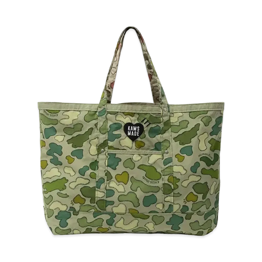 HUMAN MADE x KAWS Made Camo Tote Bag "Green"