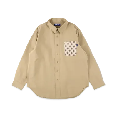 WIND AND SEA Ikat.D Switch Pocket Shirt "Beige"