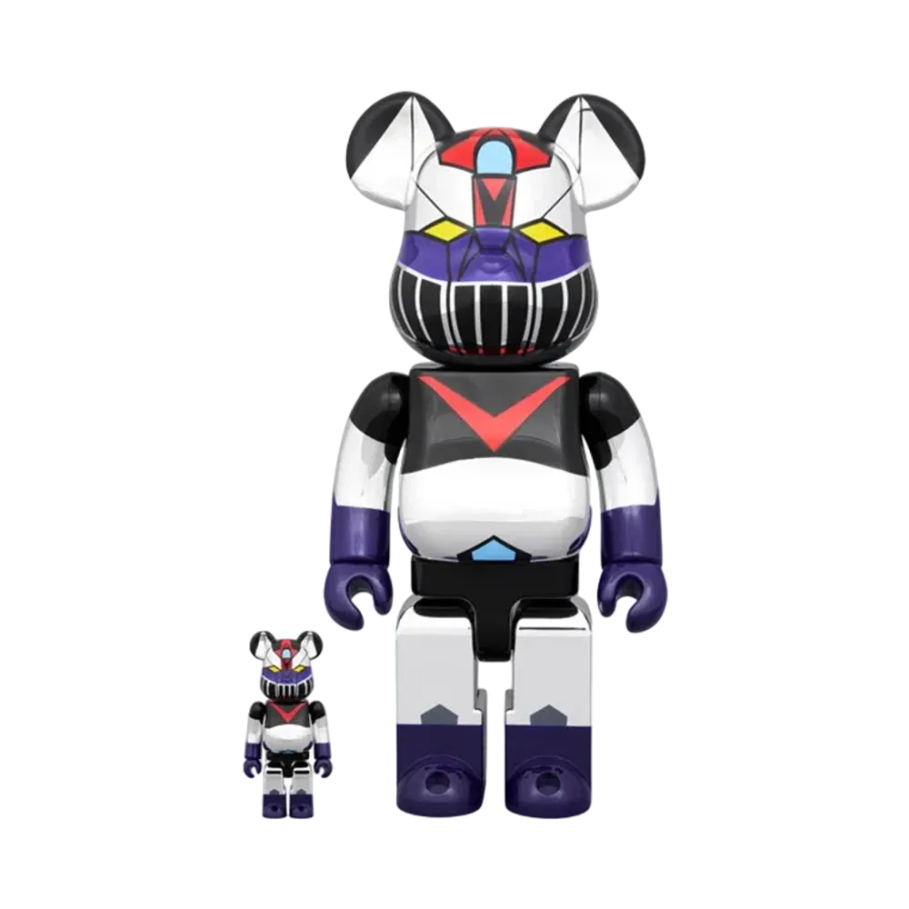 MEDICOM TOY "BEARBRICK" -Great Mazinger- Great Mazinger Plating Ver. 100% & 400%