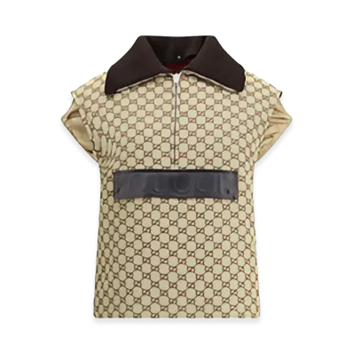 GUCCI Women's Vest with Leather Label "Printed"