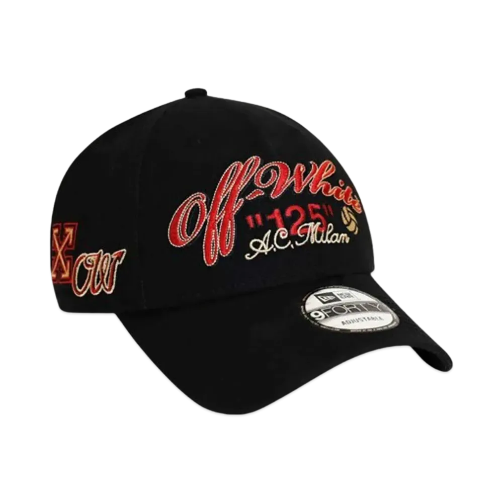 NEW ERA x Off-White x AC Milan 2024 9Forty "Black/Red"